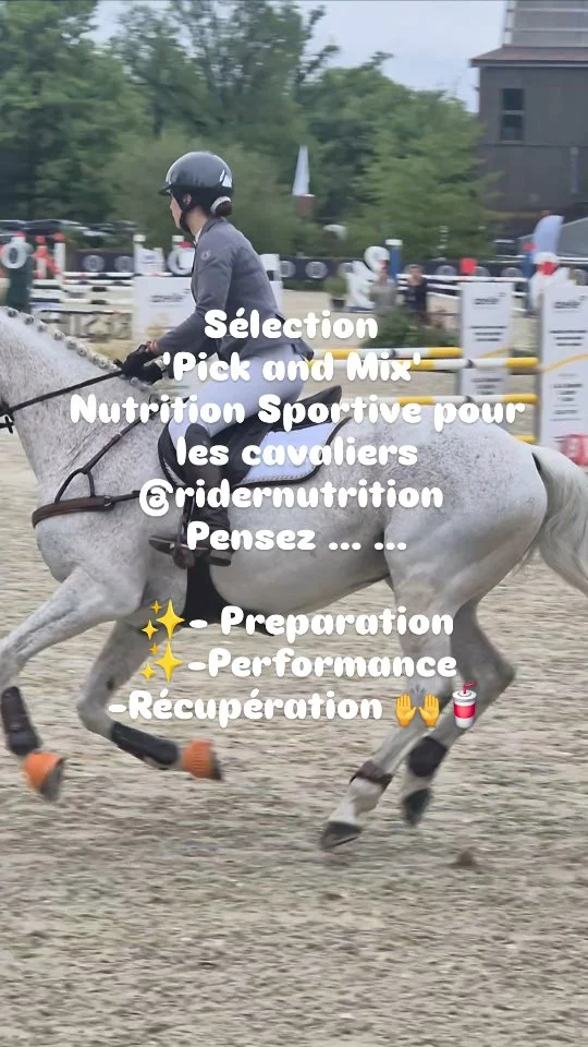 Une sélection de Nutrition Sportive spécialement adaptées pour les besoins des cavaliers. 

Pensez à vous et améliorez votre performance -  confort et confiance à cheval.🙌🥤

✨️Preparation -✨️ Performance - ✨️ Récupération 

Conseils gratuits. 🫶
Produits disponibles en boutique et en ligne.📦

#ridernutrition 
#ridernutritionsport 
#riderperformance 
#antistress 
#energy 
#hydratation 
#nutritionsportive