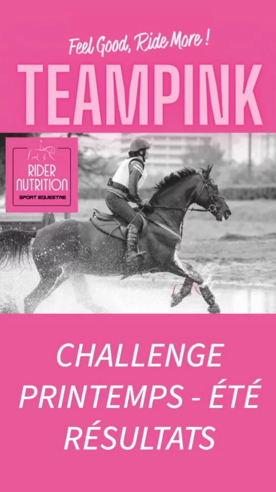 Bravo @maddy_poneys, vous êtes gagnante de notre challenge TEAM PINK saison Printemps – ETE 2025. Votre cadeau est en route !

 

Un grand merci à tous nos participants TEAM PINK pour leurs stories et photos. 

N’oubliez pas de vérifier vos emails, mailing avec instructions Challenge TEAM PINK ETE – AUTOMNE à suivre prochainement (vérifier bien vos dossiers indésirables également).

 

Si vous êtes intéressés de devenir membre TEAM PINK - adressez-nous un message ici !