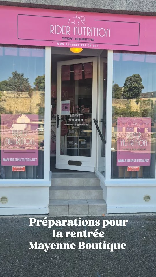 Nous sommes prêts pour la rentrée @ridernutrition  boutique Mayenne. 🙌🥤

Ouverte sur rendez-vous : Laissez-nous un message et venez faire vos achats (conseils gratuits) ou passez prendre vos commandes. 📦

Nutrition Sportive pour les cavaliers. 

Produits disponibles également en ligne.⬆️
www.ridernutrition.net 

#ridernutrition 
#bienetrecavalier #riderperformance #nutritionsportive #sportsnutritionforriders
