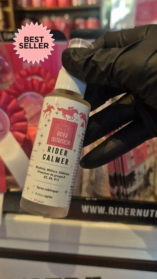 Nos sprays sublinguaux 'Calmer et Booster' un duo 'Best Seller' @ridernutrition pour les cavaliers ✨️

Rider Calmer ➡️ Spray sublingual relaxant pour soulager l'anxiété du cavalier en apaisant son stress en moins de 5 mins (sans fatigue).

Rider Booster ➡️ Spray sublingual énergisant et anti-fatigue pour améliorer l'énergie et la concentration du cavalier en moins de 5 mins

🌱 100% naturels 
 📦 Disponible en boutique et en ligne.
💯 Facile à transporter et à prendre 

#ridercalmer #riderbooster #ridernutrition 
#sportsnutritionforequestrians