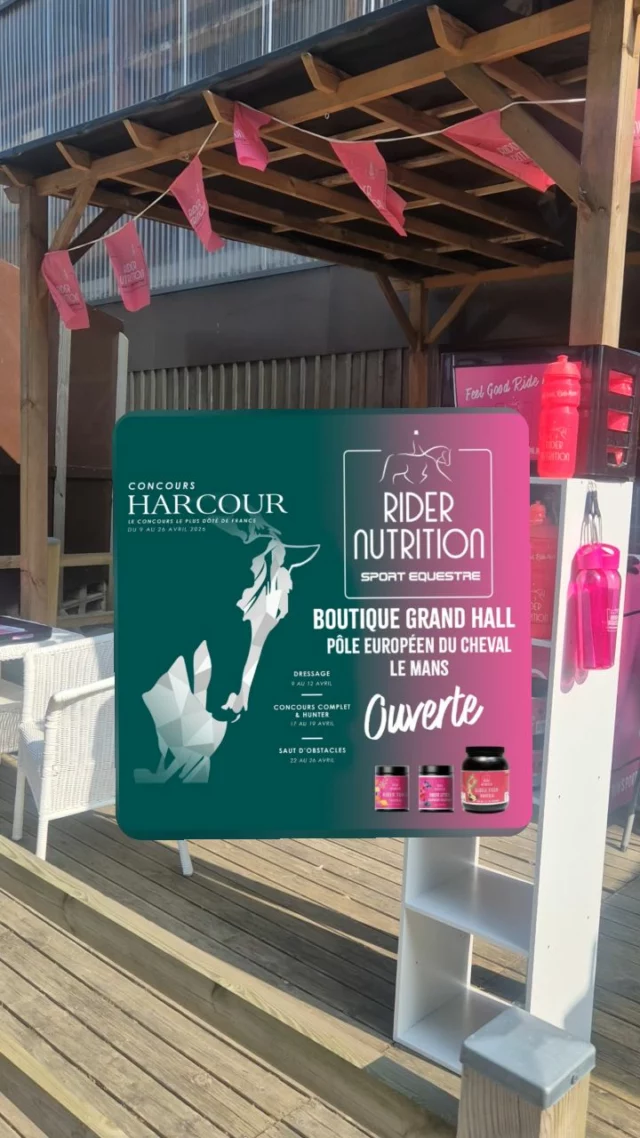 Nous sommes Harcour Ready ! ✨️
... et vous êtes invités à notre inauguration pour notre nouvelle boutique @ridernutrition située dans le Grand Hall.
Trois dates de vernissage sont prévues. 🥂🥂🥂N'oubliez pas de s'inscrire @teampinkridernutrition 🩷

We're Harcour Ready ! ✨️
... and you're invited to celebrate the opening of our new boutique @ridernutrition situated in the Grand Hall. 
Three cocktail dates for you to choose from. 🥂🥂🥂 Don't forget to book @teampinkridernutrition 

#teampink #ridernutritionboutique #ridernutrition #nutritionforequestrians