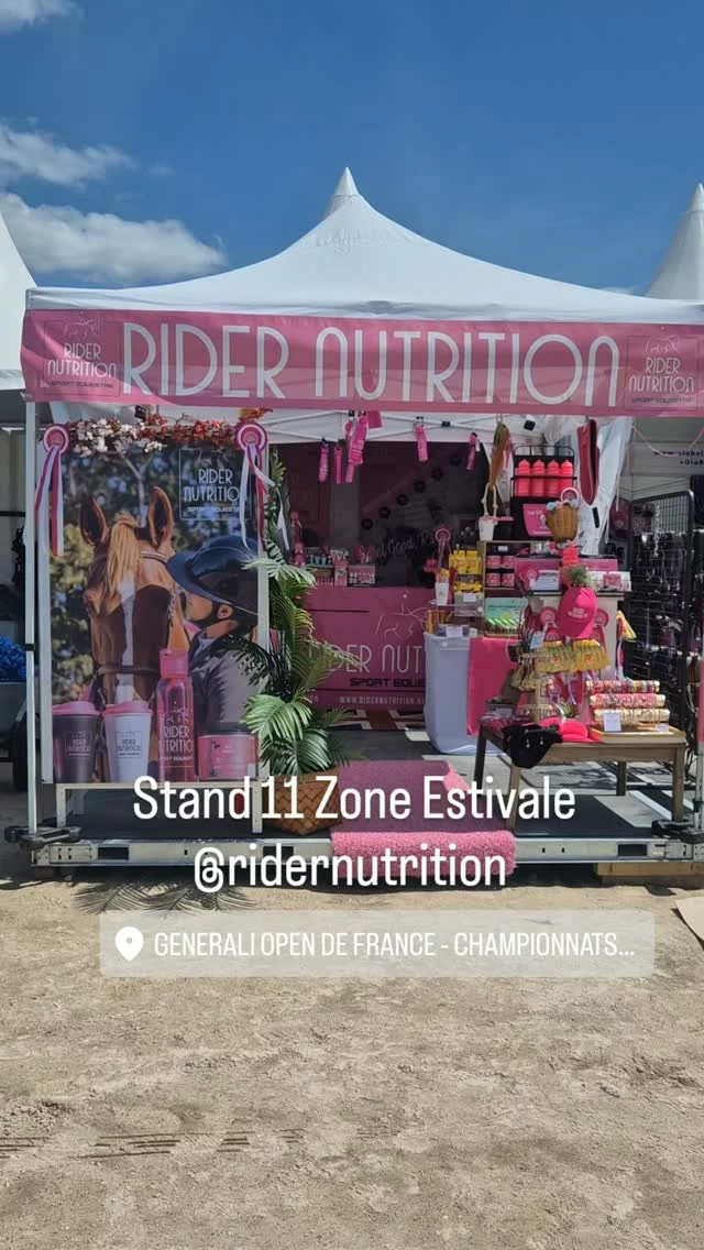 Stand 11 Zone Estivale @generali.opendefrance 
NUTRITION SPORTIVE POUR LES CAVALIERS🥤🩷

🇬🇧
Stand 11 Zone Estivale @generali.opendefrance
SPORTS NUTRITION FOR EQUESTRIANS 🥤🩷

#ridernutrition 
#antistress #energie #hydratation
#electrolytes