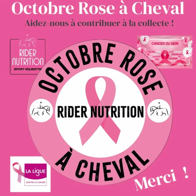 Chaque année, durant le mois d'octobre, nous collectons des fonds pour la cause 
Octobre rose, grâce à nos animations Octobre Rose à Cheval.

Voici comment participer cette année :

🎀 🏇 2% du montant de chaque de achat effectué en boutique et en ligne seront reversés (lien en bio) www.ridernutrition.net 

🎀 🏇 Bons d'achat à gagner d'une valeur de 15€ et 30€ - suivre @teampinkridernutrition pour plus d'informations.

🎀🏇 Sponsoring, animations et collecte le 25 octobre - Concours Hunter @les_ecuries_du_grandmontgenard 

Merci à vous tous ! 🎀🩷🏇🎀🩷🏇🎀🩷

#octobreroseacheval #ridernutrition #octobrerose #laligue #bienetrecavalier