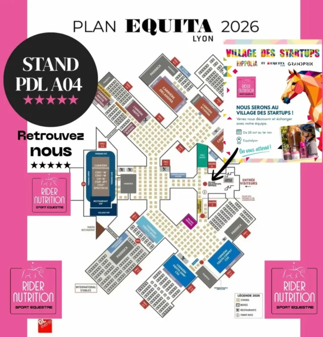 Retrouvez nous @equitalyon_official Stand PDL A04 Village des Start-Ups du 28 octobre au 1 novembre inclus. 🥤
Leaders en Nutrition Sportive pour Cavaliers.

Votez pour nous sur place Start-Up de l'année @polehippolia PDL A08 🙏🏆 (date limit 31/10)

Come and see us @equitalyon_official
Stand PDL A04 Village des Start-Ups from 28th October to 1st November inclusive. 🥤
Leaders in Sports Nutrition for Equestrians.

Vote for us there Start-Up of the year @polehippolia PDL A08 🙏🏆 (deadline 31/10).

#startup #ridernutrition #sportsnutritionforequestrians #nutritionsportivepourlescavaliers